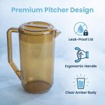 main model8553b transparent durable reusable restaurant plastic pc beverage drink pitcher juice water tea pot main display 1