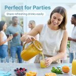 main model8553b transparent durable reusable restaurant plastic pc beverage drink pitcher juice water tea pot main display 3