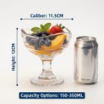main model9330c bpa free shatterproof acrylic salad bowl food grade unbreakable clear dessert cup party main display 2