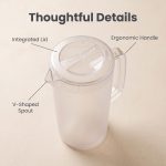 main model9554 transparent durable reusable restaurant plastic pc beverage drink pitcher juice water tea pot main display 4