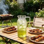 BY-9148 unbreakable PC water pitcher - at a backyard barbecue