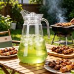 BY-9162A unbreakable PC water pitcher - at a backyard barbecue