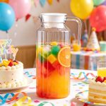 BY-9141B-1 unbreakable PC water pitcher - at a birthday party table