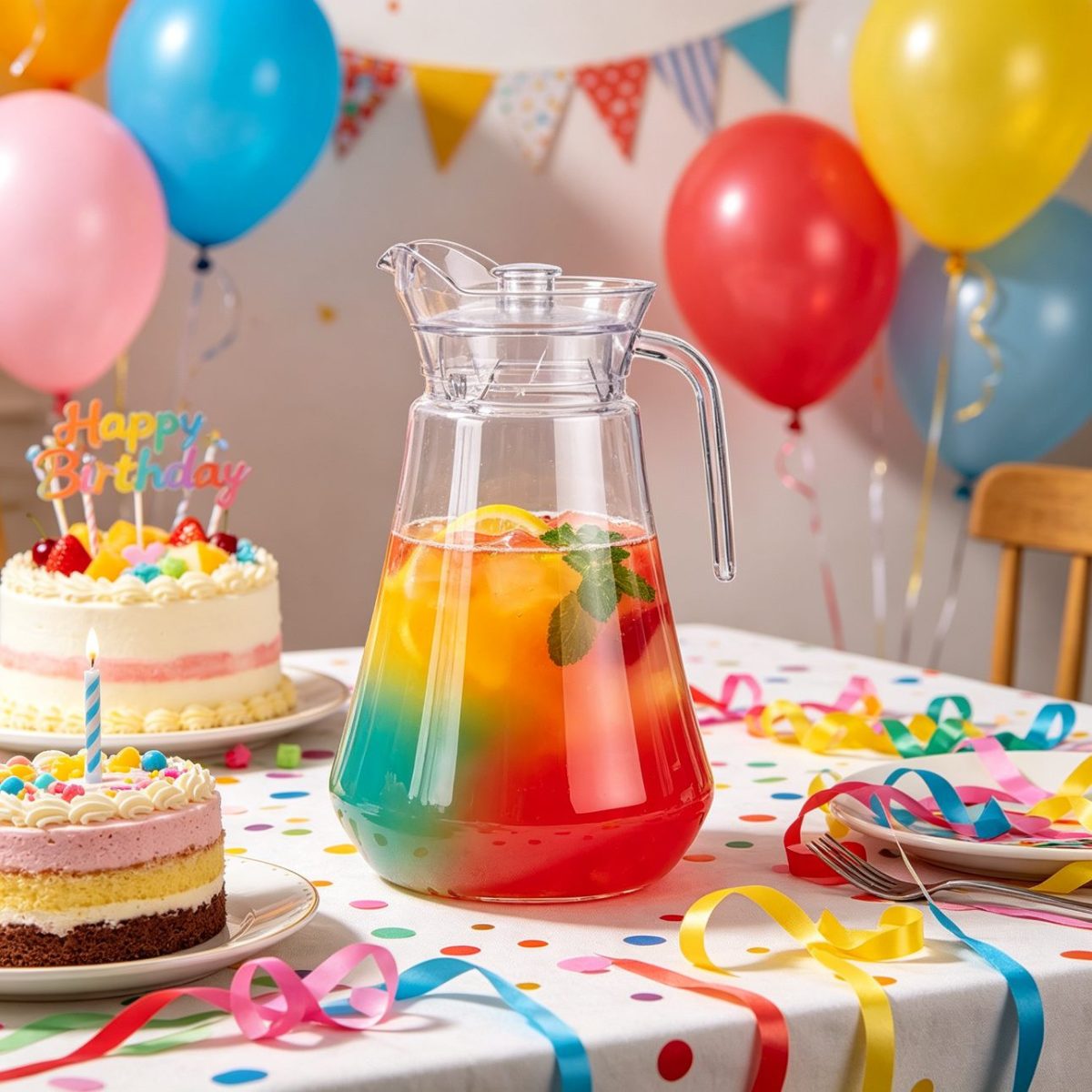 BY-9162A unbreakable PC water pitcher - at a birthday party table