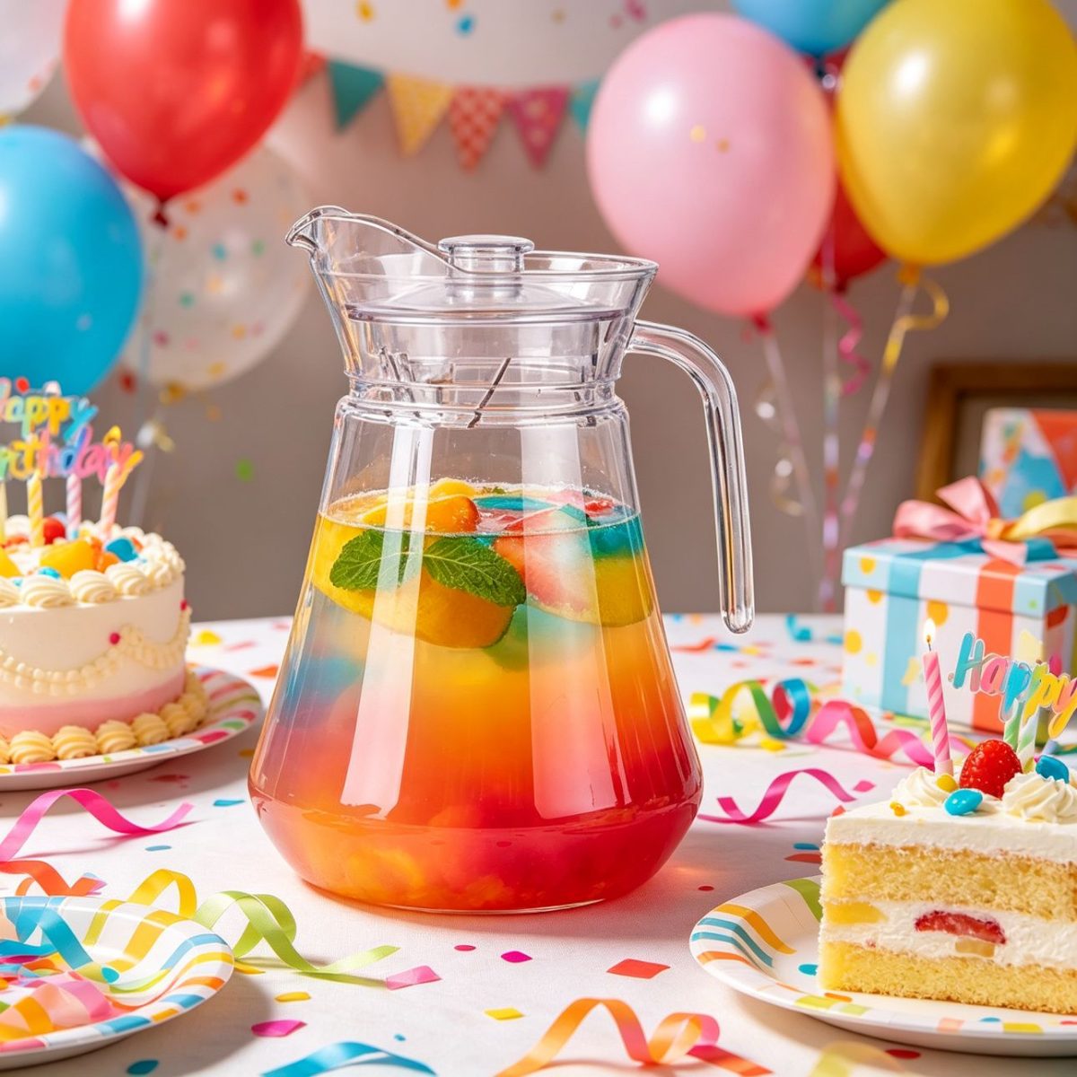 BY-9162B unbreakable PC water pitcher - at a birthday party table