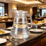 BY-9162B unbreakable PC water pitcher - on a hotel buffet station