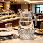 BY-9162B-1 unbreakable PC water pitcher - on a hotel buffet station