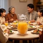 BY-9162A-1 unbreakable PC water pitcher - at a family dinner