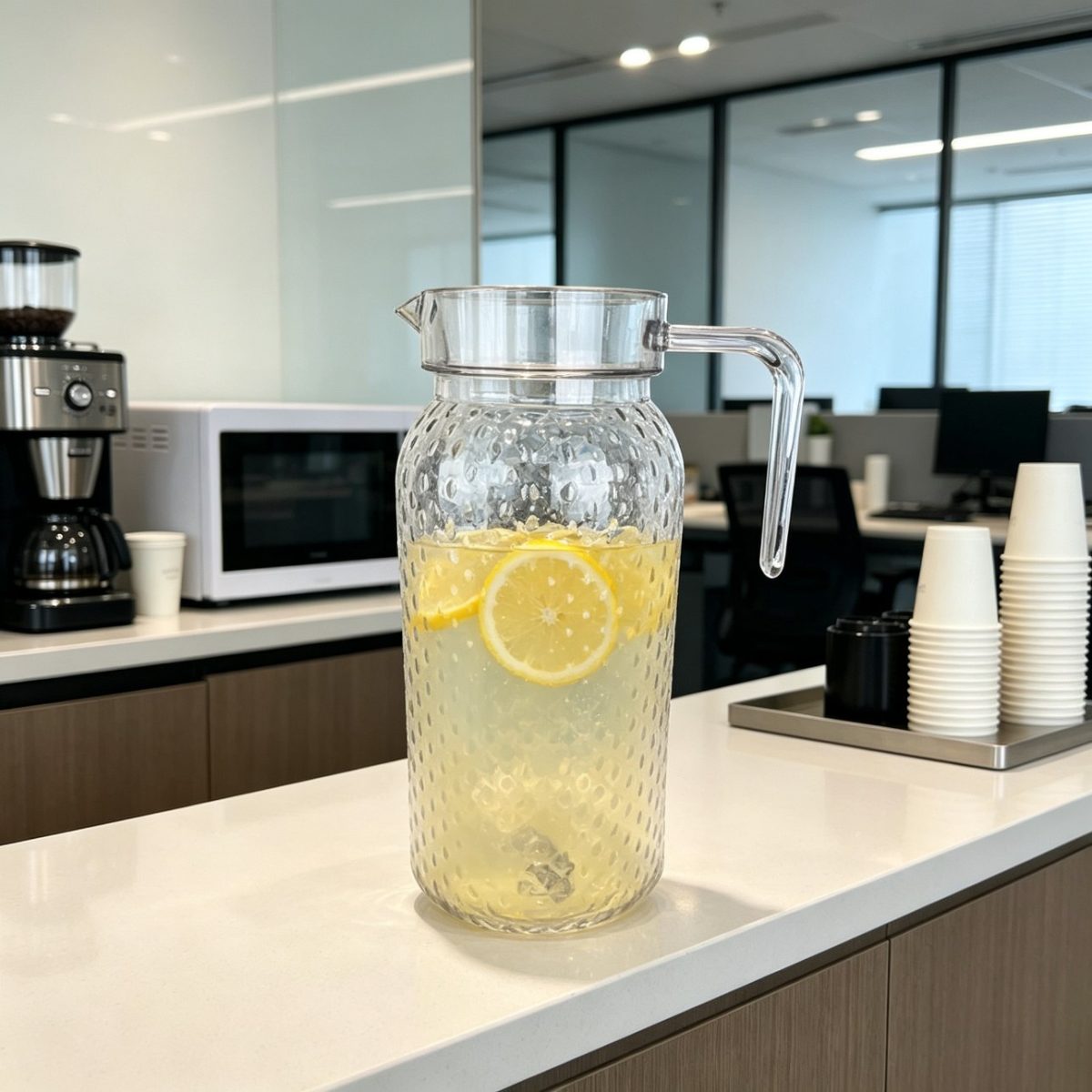 BY-9148 unbreakable PC water pitcher - in an office breakroom