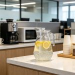 BY-9162B-1 unbreakable PC water pitcher - in an office breakroom