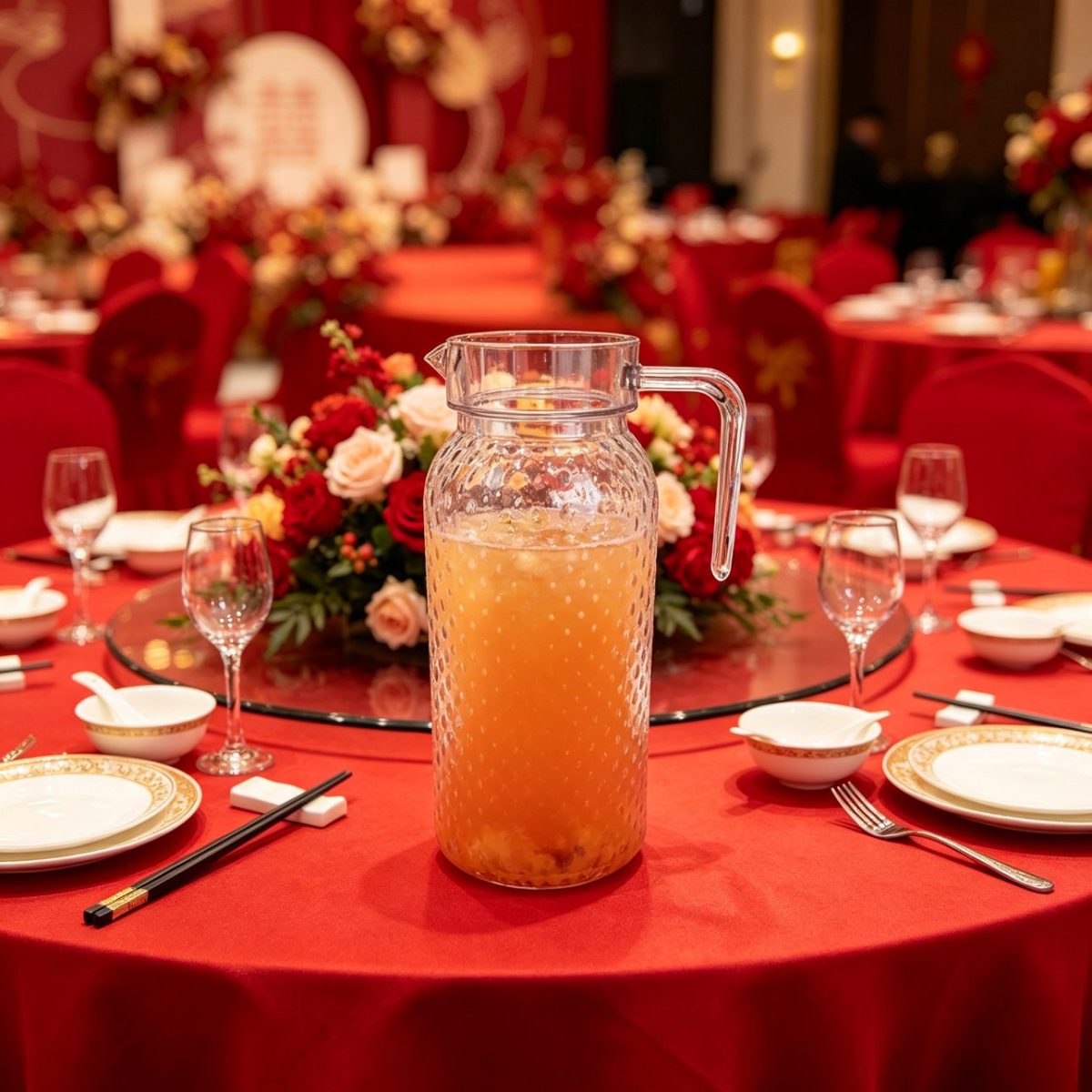 BY-9148 unbreakable PC water pitcher - at a wedding banquet