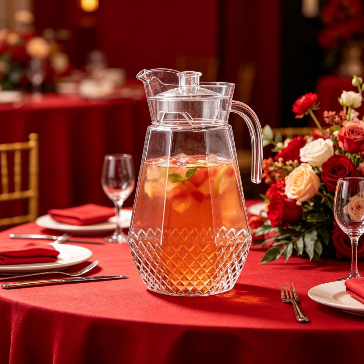 BY-9162A-1 unbreakable PC water pitcher - at a wedding banquet