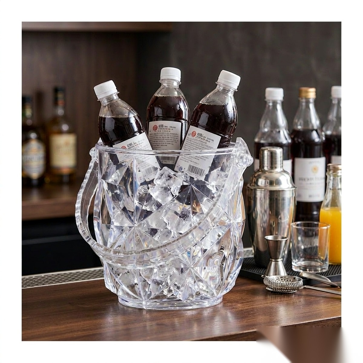 detail 02 by 9131 elsjoy acrylic ice bucket clear bar service scene