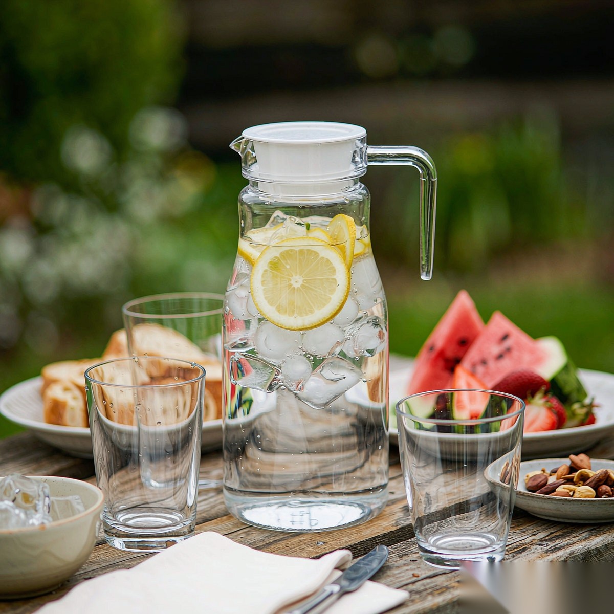 BY-9146 unbreakable PC water pitcher - ready for an outdoor picnic