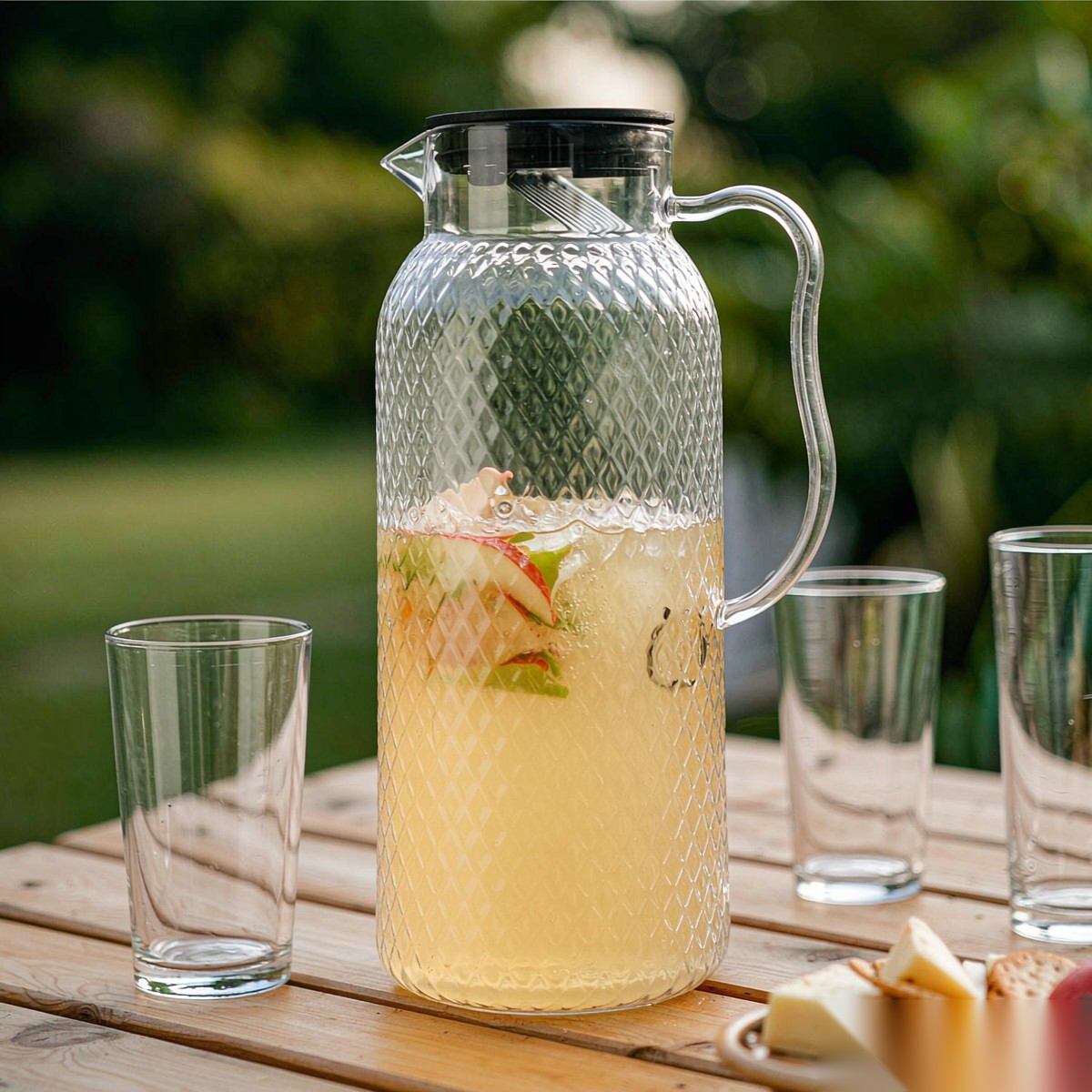 BY-9190A unbreakable PC full-handle water pitcher - ready for an outdoor picnic