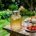 BY-9196B unbreakable PC full-handle water pitcher (tea) - ready for an outdoor picnic