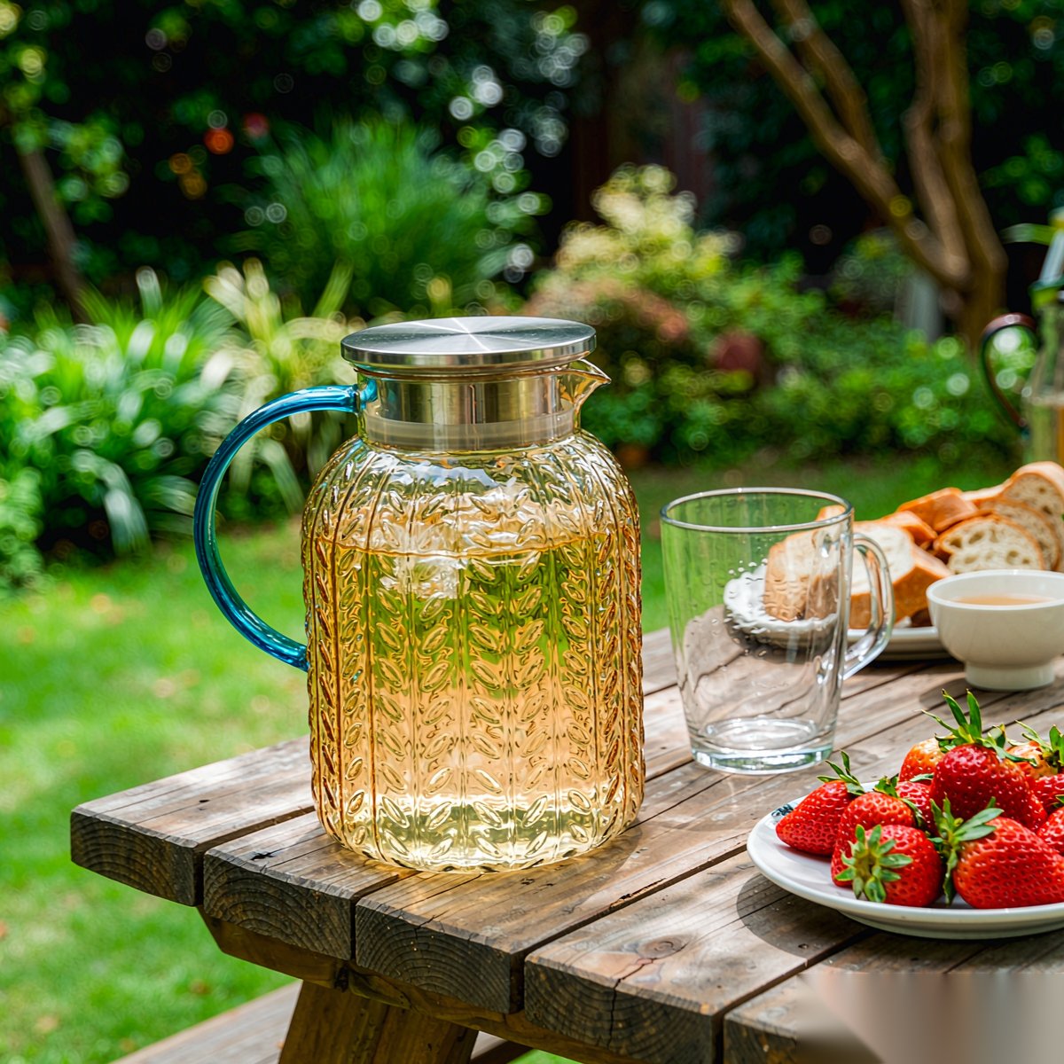 BY-9196B unbreakable PC full-handle water pitcher (tea) - ready for an outdoor picnic