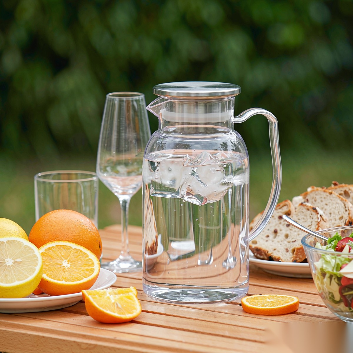 BY-9198B unbreakable PC full-handle water pitcher (steel) - ready for an outdoor picnic