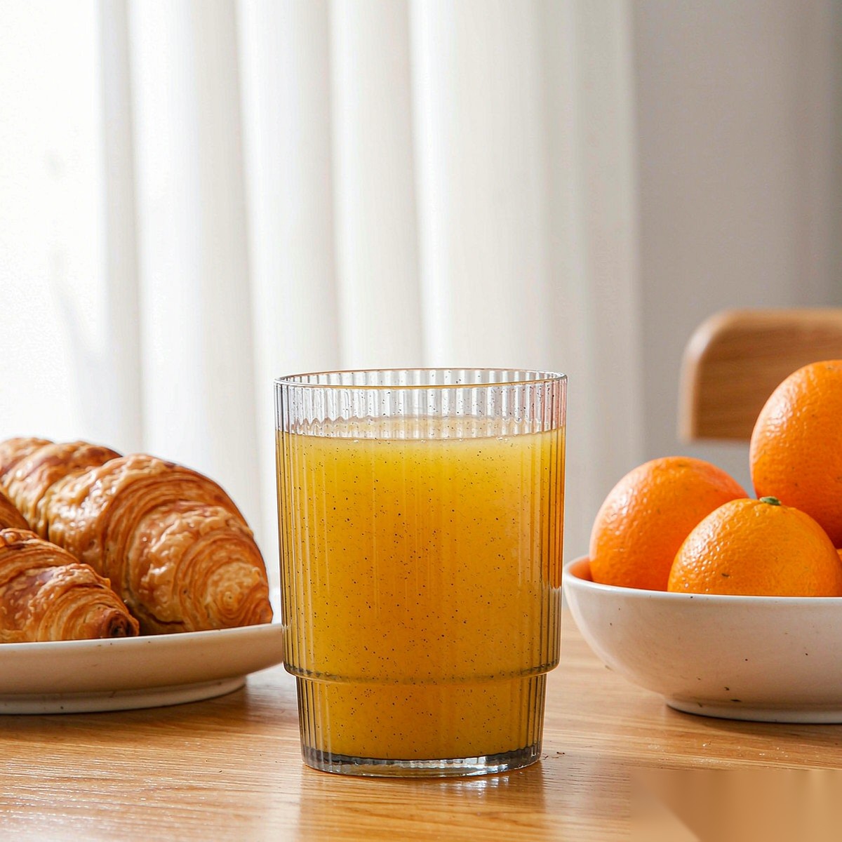 detail 04 by 8020d elsjoy acrylic bamboo ribbed tumbler cup 230ml grans std breakfast juice scene