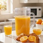 BY-8553C unbreakable PC full-handle water pitcher - serving chilled juice at breakfast