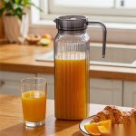 BY-9141B unbreakable PC water pitcher (gray) - serving chilled juice at breakfast