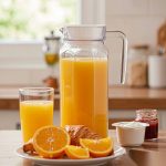 BY-9144A unbreakable PC water pitcher - serving chilled juice at breakfast
