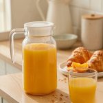 BY-9144D unbreakable PC water pitcher - serving chilled juice at breakfast