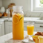 BY-9147 unbreakable PC water pitcher - serving chilled juice at breakfast
