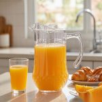 BY-9163 unbreakable PC water pitcher - serving chilled juice at breakfast