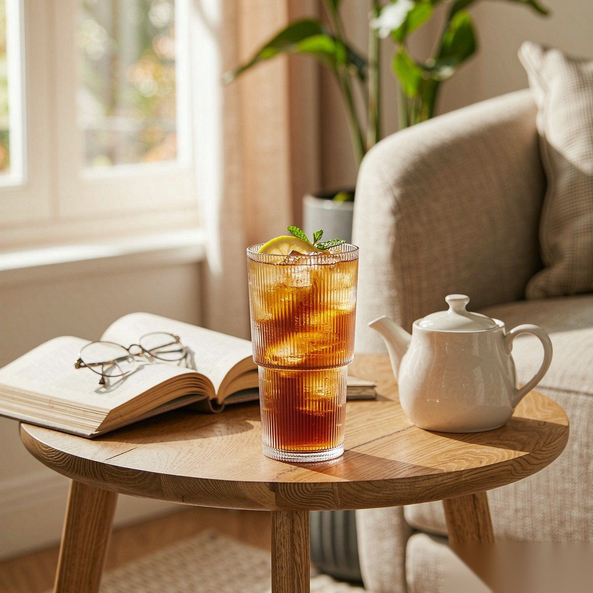 detail 05 by 8020a elsjoy acrylic bamboo ribbed tumbler cup 600ml trans std afternoon tea scene