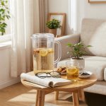 BY-8553C unbreakable PC full-handle water pitcher (tea) - in use for afternoon tea