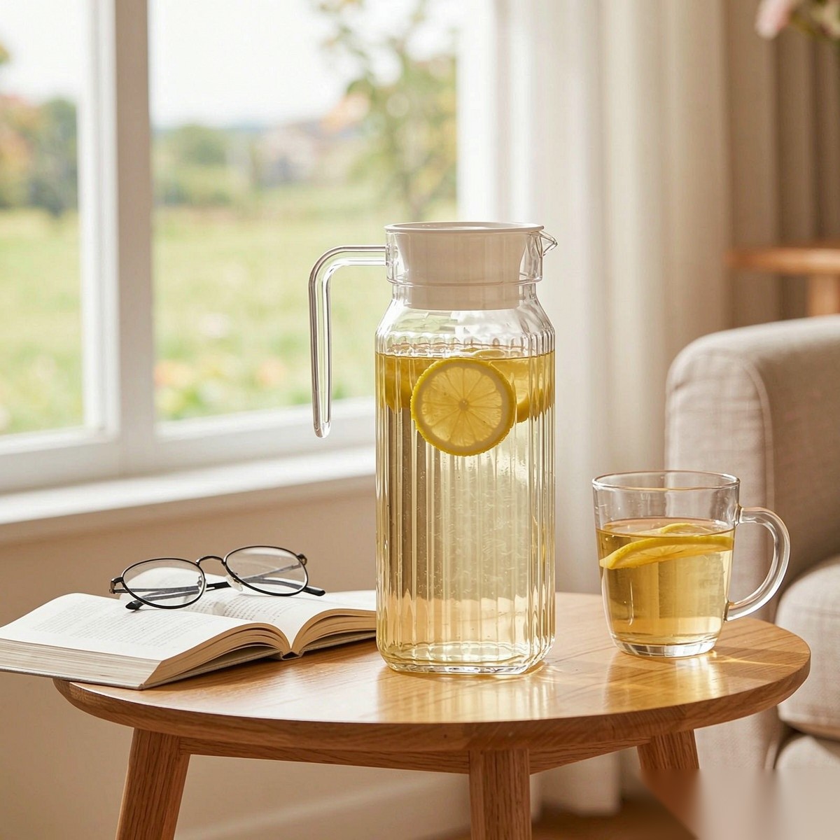 BY-9141C unbreakable PC water pitcher (tea) - in use for afternoon tea