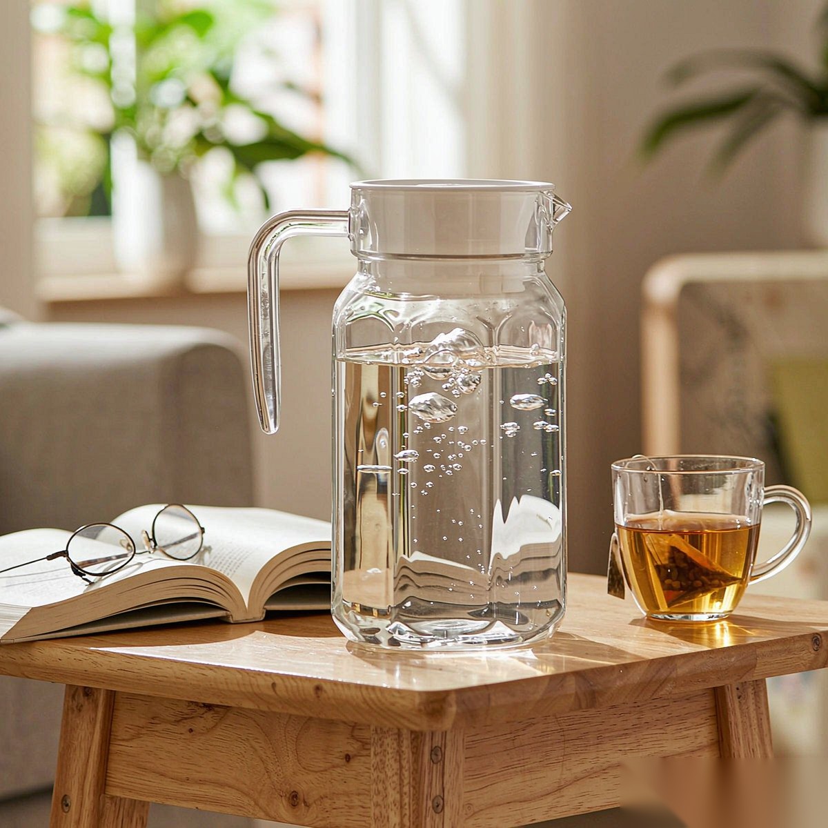 BY-9144D unbreakable PC water pitcher (tea) - in use for afternoon tea