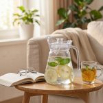 BY-9162C unbreakable PC water pitcher (tea) - in use for afternoon tea