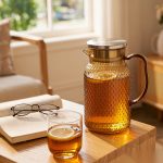 BY-9190C unbreakable PC full-handle water pitcher (tea) - in use for afternoon tea