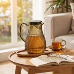 BY-9193C unbreakable PC full-handle water pitcher (tea) - in use for afternoon tea