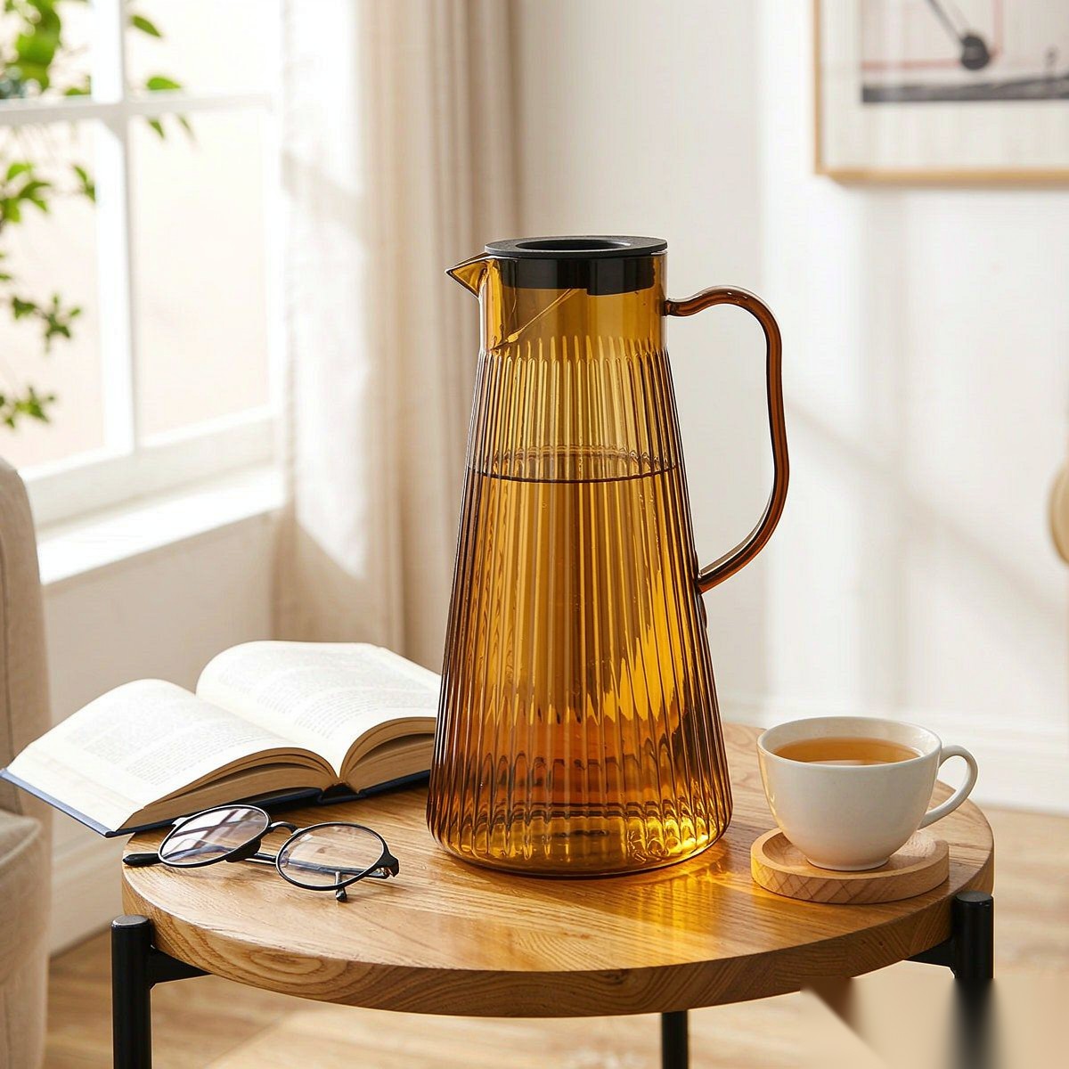 BY-9194A unbreakable PC full-handle water pitcher (tea) - in use for afternoon tea