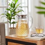 BY-9197C unbreakable PC full-handle water pitcher (tea) - in use for afternoon tea
