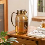 BY-9198B unbreakable PC full-handle water pitcher (tea) - in use for afternoon tea