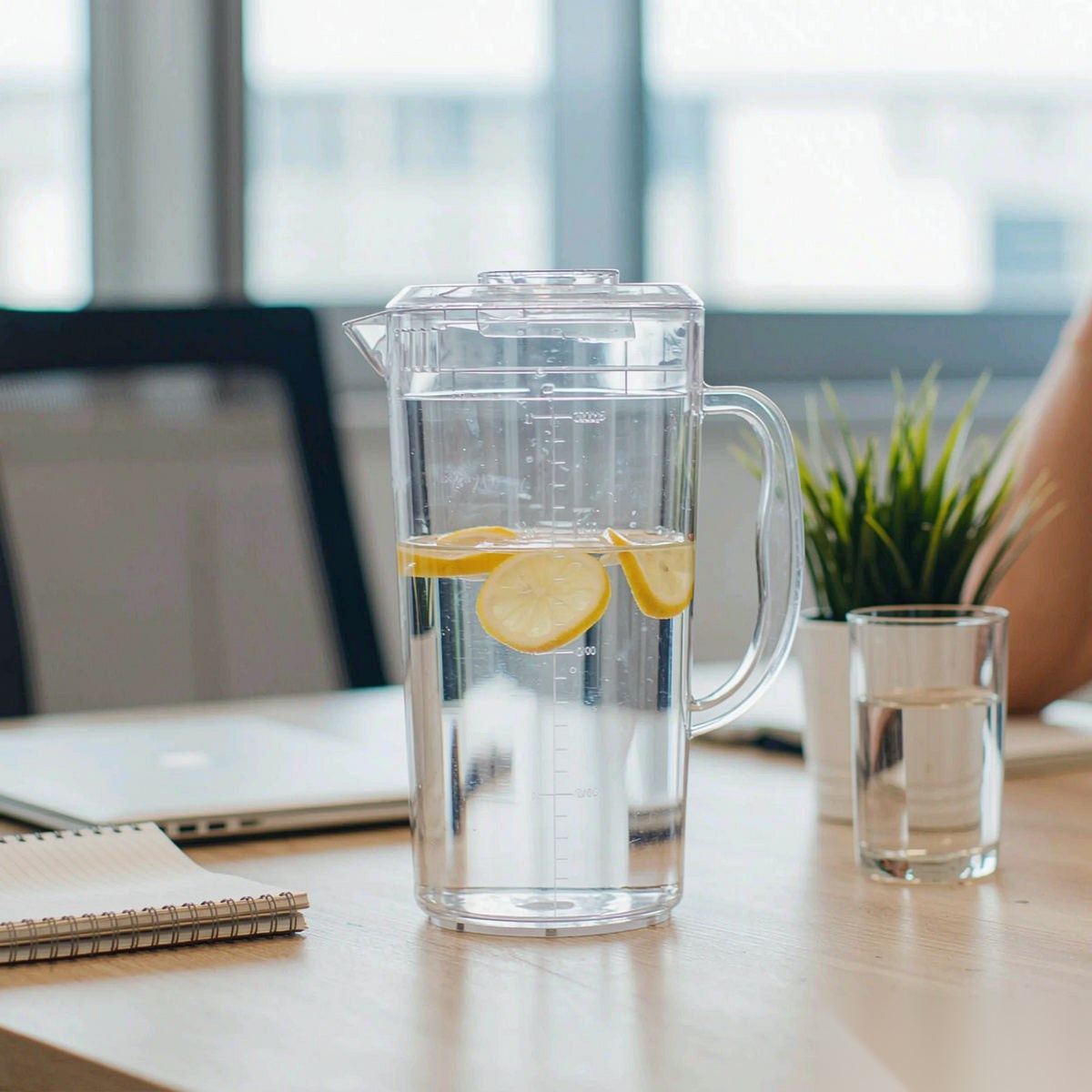 BY-8553 unbreakable PC full-handle water pitcher - in an office meeting room