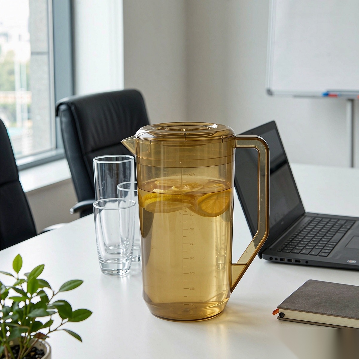 BY-8554 unbreakable PC full-handle water pitcher (tea) - in an office meeting room