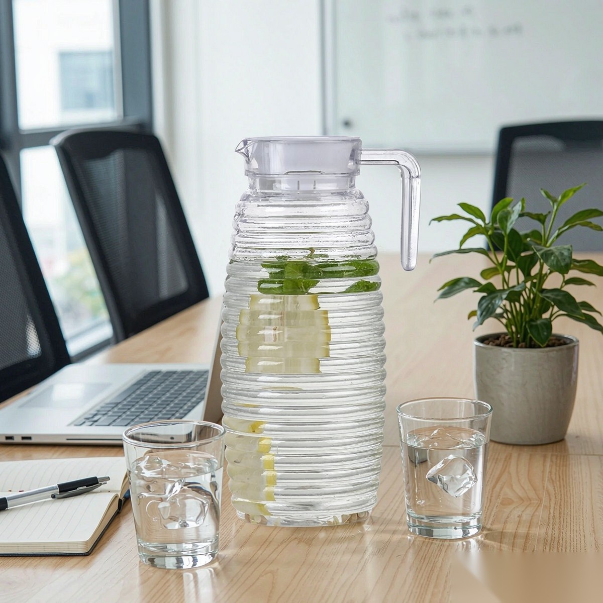 BY-9142A unbreakable PC water pitcher - in an office meeting room