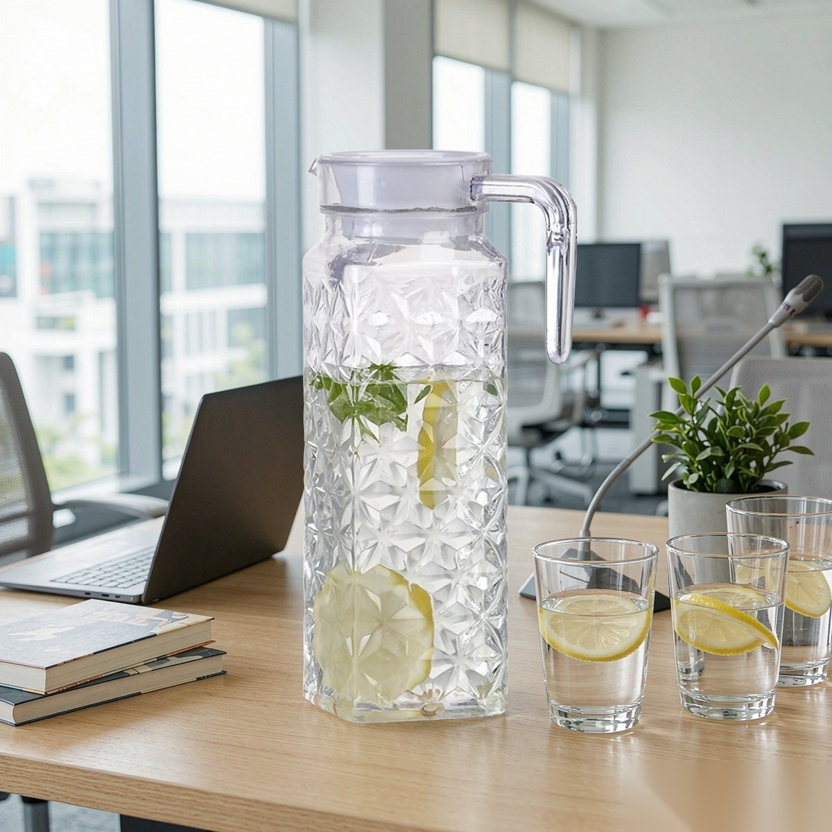 BY-9143 unbreakable PC water pitcher - in an office meeting room