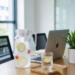 BY-9145C unbreakable PC water pitcher - in an office meeting room
