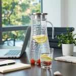 BY-9164 unbreakable PC stainless steel handle water pitcher (steel) - in an office meeting room