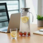 BY-9168 unbreakable PC stainless steel handle water pitcher (steel) - in an office meeting room