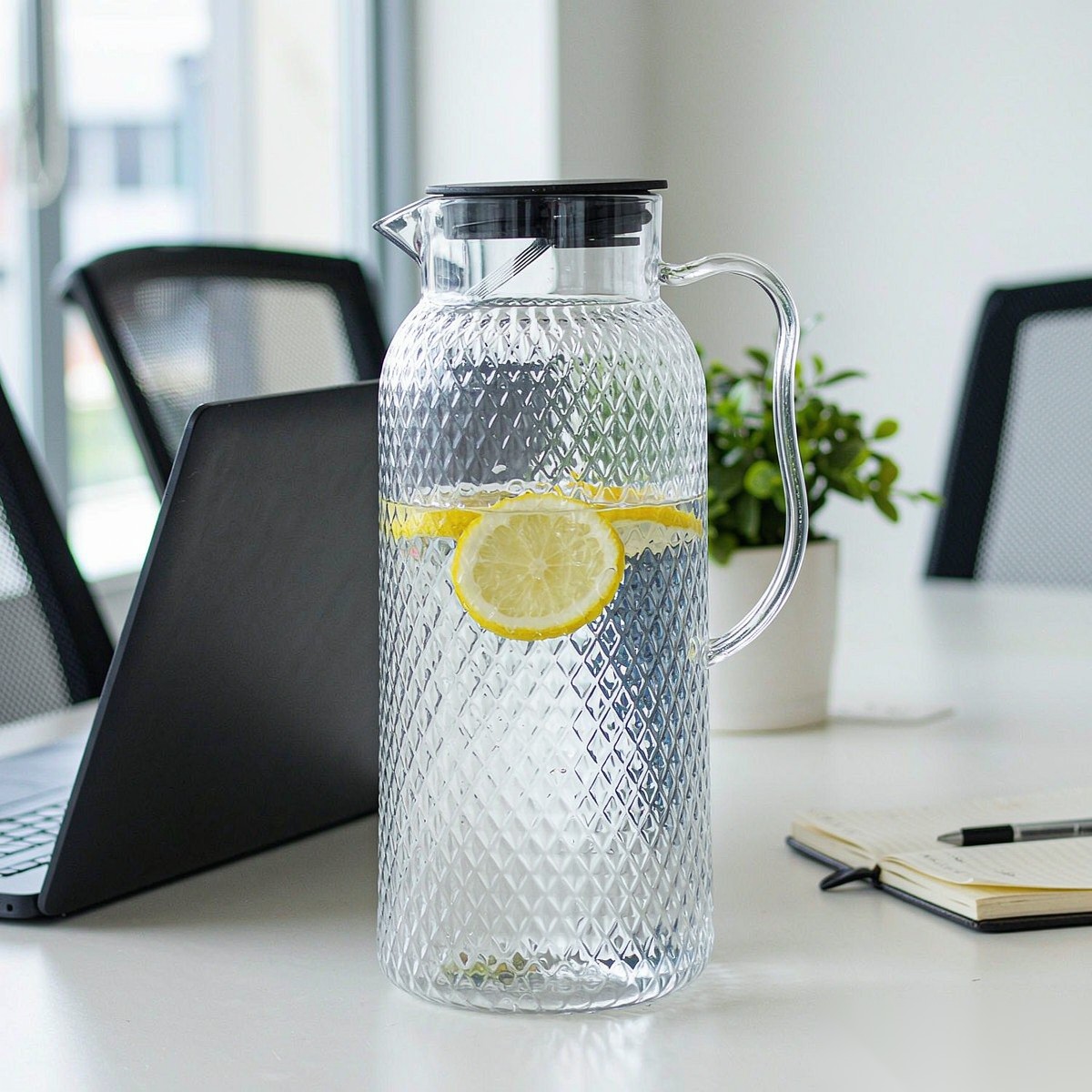 BY-9190A unbreakable PC full-handle water pitcher - in an office meeting room