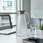 BY-9191A unbreakable PC full-handle water pitcher (wood) - in an office meeting room