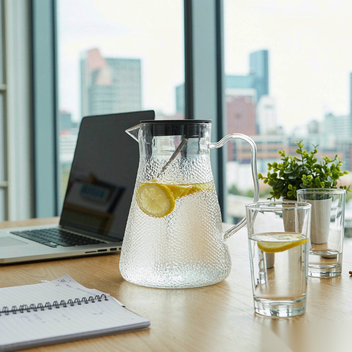 BY-9191C unbreakable PC full-handle water pitcher - in an office meeting room
