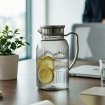 BY-9195B unbreakable PC full-handle water pitcher (steel) - in an office meeting room